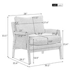 Fauteuil vert velours avec cadre en bois d'hévéa, une place