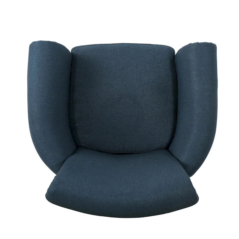 Fauteuil club capitonné bleu marine avec garniture cloutée – Siège unique