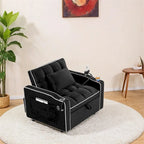 Fauteuil-lit dépliant réglable noir/gris, une place
