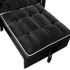 Fauteuil-lit dépliant réglable noir/gris, une place