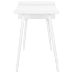 Bureau blanc mat de style Mid-Century à 2 tiroirs pour 1 personne
