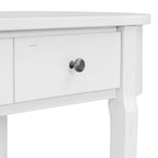 Bleu marine / Blanc antique / Vert turquoise / Espresso / Gris, console vintage brillante avec 2 tiroirs, pour 1