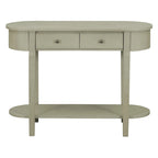 Bleu marine / Blanc antique / Vert turquoise / Espresso / Gris, console vintage brillante avec 2 tiroirs, pour 1