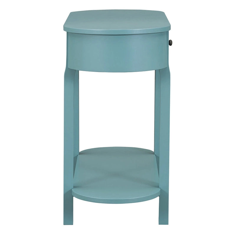 Bleu marine / Blanc antique / Vert turquoise / Espresso / Gris, console vintage brillante avec 2 tiroirs, pour 1