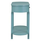 Bleu marine / Blanc antique / Vert turquoise / Espresso / Gris, console vintage brillante avec 2 tiroirs, pour 1