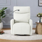 Fauteuil inclinable électrique pivotant, Gris clair / Bleu gris, individuel, PU