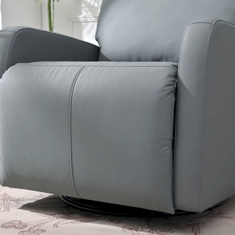 Fauteuil inclinable électrique pivotant, Gris clair / Bleu gris, individuel, PU