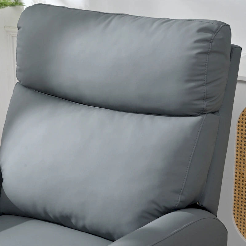 Fauteuil inclinable électrique pivotant, Gris clair / Bleu gris, individuel, PU