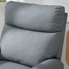 Fauteuil inclinable électrique pivotant, Gris clair / Bleu gris, individuel, PU