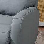 Fauteuil inclinable électrique pivotant, Gris clair / Bleu gris, individuel, PU