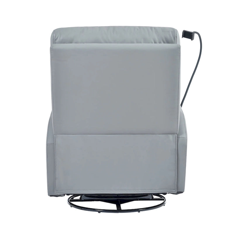 Fauteuil inclinable électrique pivotant, Gris clair / Bleu gris, individuel, PU