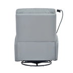 Fauteuil inclinable électrique pivotant, Gris clair / Bleu gris, individuel, PU