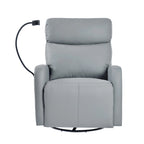 Fauteuil inclinable électrique pivotant, Gris clair / Bleu gris, individuel, PU