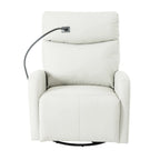 Fauteuil inclinable électrique pivotant, Gris clair / Bleu gris, individuel, PU