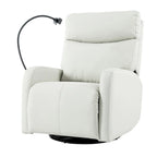 Fauteuil inclinable électrique pivotant, Gris clair / Bleu gris, individuel, PU