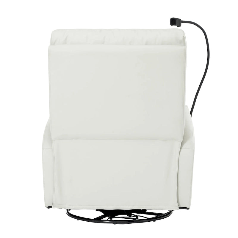 Fauteuil inclinable électrique pivotant, Gris clair / Bleu gris, individuel, PU