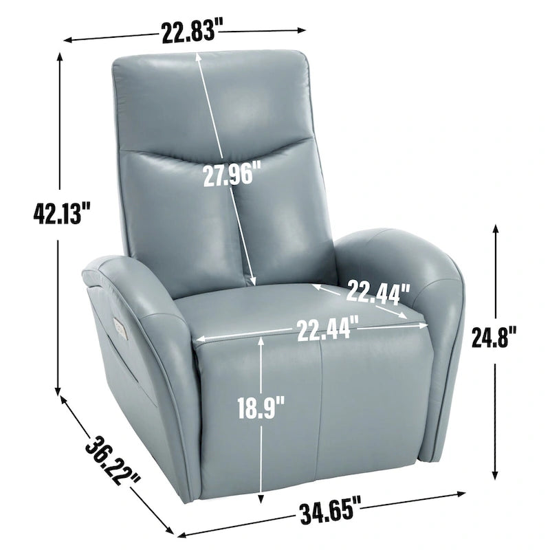Fauteuil inclinable, pivotant et berçant motorisé de couleur marron+beige / beige+gris / marron / bleu, simple