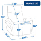 Fauteuil inclinable, pivotant et berçant motorisé de couleur marron+beige / beige+gris / marron / bleu, simple