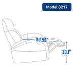 Fauteuil inclinable, pivotant et berçant motorisé de couleur marron+beige / beige+gris / marron / bleu, simple