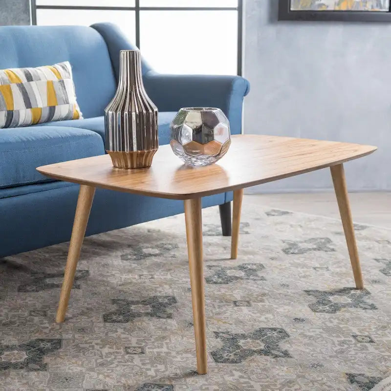 Table basse rectangulaire noyer/naturel du milieu du siècle pour 1 à 4 personnes