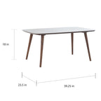 Table basse rectangulaire noyer/naturel du milieu du siècle pour 1 à 4 personnes