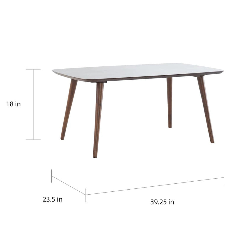 Table basse rectangulaire noyer/naturel du milieu du siècle pour 1 à 4 personnes
