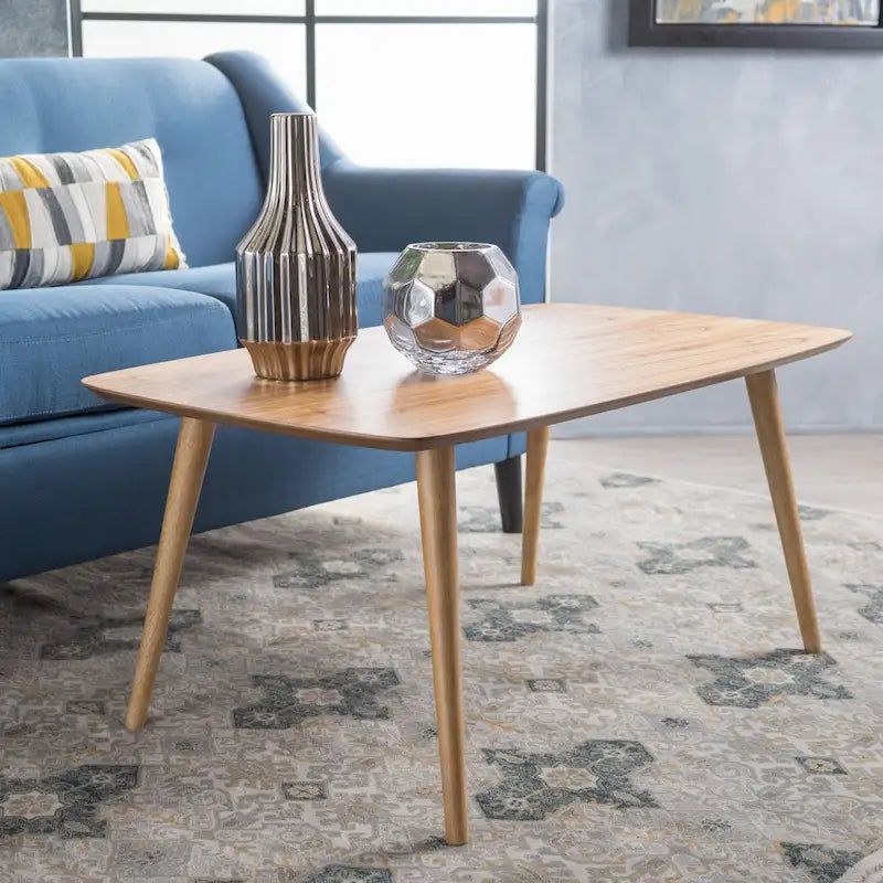 Table basse rectangulaire noyer/naturel du milieu du siècle pour 1 à 4 personnes