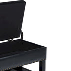 Banc de rangement ottoman en similicuir touffeté multicolore, une place, 43 po L