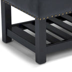 Banc de rangement ottoman en similicuir touffeté multicolore, une place, 43 po L