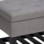 Banc de rangement ottoman en similicuir touffeté multicolore, une place, 43 po L