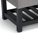 Banc de rangement ottoman en similicuir touffeté multicolore, une place, 43 po L