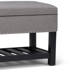 Banc de rangement ottoman en similicuir touffeté multicolore, une place, 43 po L