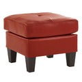 Pouf carré capitonné en similicuir, plusieurs couleurs, 1 place