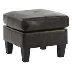 Pouf carré capitonné en similicuir, plusieurs couleurs, 1 place