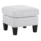 Pouf carré capitonné en similicuir, plusieurs couleurs, 1 place