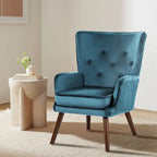 Fauteuil d'appoint à oreilles en velours, lot de 2 – Plusieurs coloris