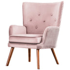 Fauteuil d'appoint à oreilles en velours, lot de 2 – Plusieurs coloris