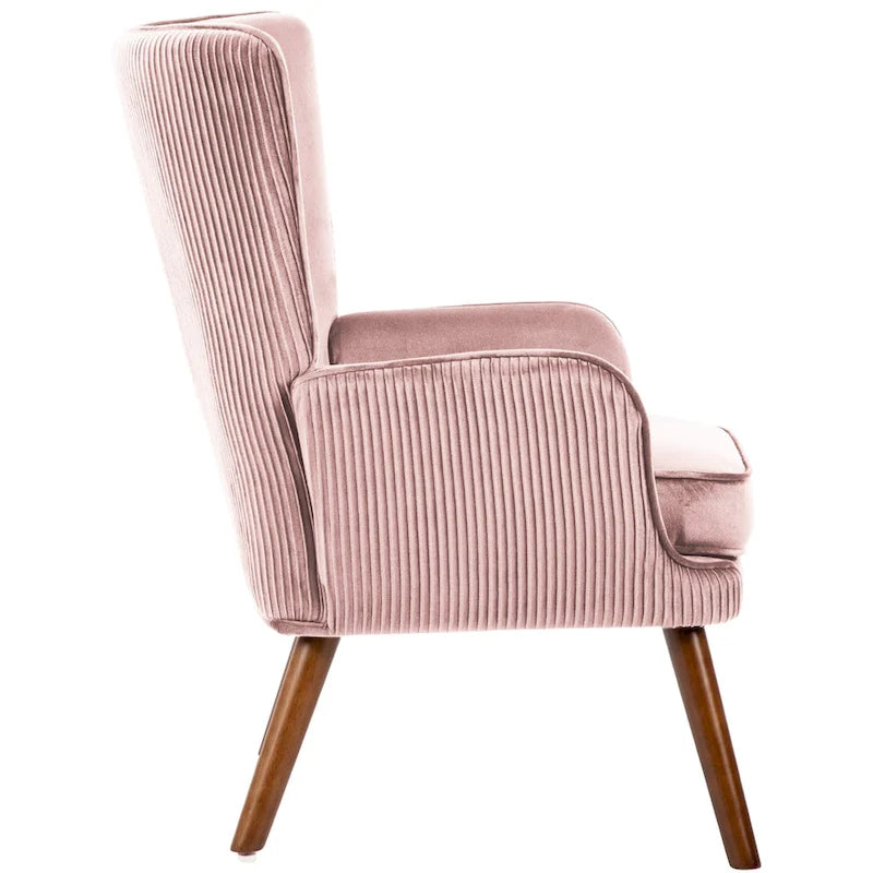 Fauteuil d'appoint à oreilles en velours, lot de 2 – Plusieurs coloris