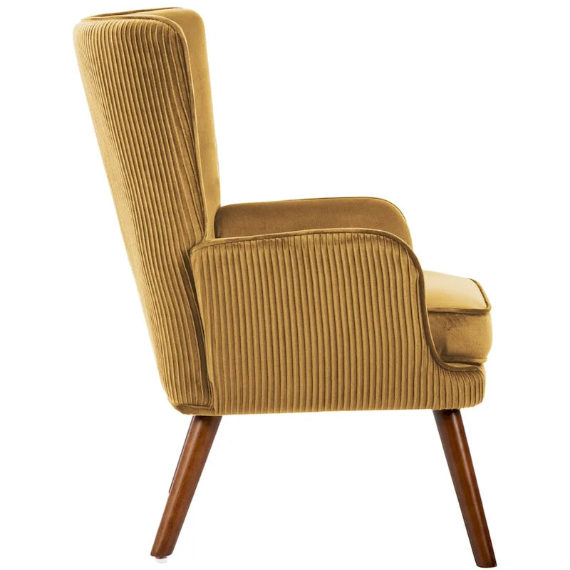 Fauteuil d'appoint à oreilles en velours, lot de 2 – Plusieurs coloris