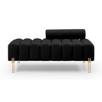 Banc 1 place rembourré en Sherpa marron/beige/noir/rose avec dossier réglable