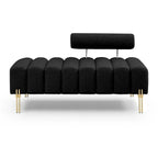 Banc 1 place rembourré en Sherpa marron/beige/noir/rose avec dossier réglable