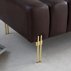 Banc 1 place rembourré en Sherpa marron/beige/noir/rose avec dossier réglable