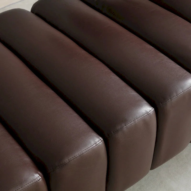 Banc 1 place rembourré en Sherpa marron/beige/noir/rose avec dossier réglable
