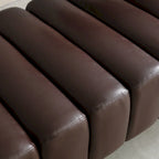 Banc 1 place rembourré en Sherpa marron/beige/noir/rose avec dossier réglable