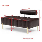 Banc 1 place rembourré en Sherpa marron/beige/noir/rose avec dossier réglable