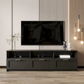 Meuble TV 80" – Noir / Blanc / Noyer / Fauve, Style minimaliste, Montage par 1 personne