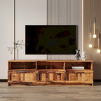 Meuble TV 80" – Noir / Blanc / Noyer / Fauve, Style minimaliste, Montage par 1 personne
