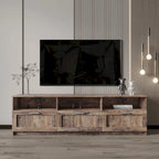 Meuble TV 80" – Noir / Blanc / Noyer / Fauve, Style minimaliste, Montage par 1 personne