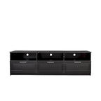 Meuble TV 80" – Noir / Blanc / Noyer / Fauve, Style minimaliste, Montage par 1 personne