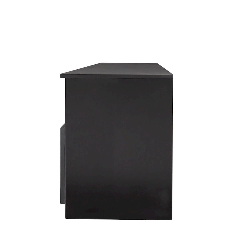 Meuble TV 80" – Noir / Blanc / Noyer / Fauve, Style minimaliste, Montage par 1 personne